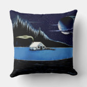 "キャビンby the Lake"装飾用クッションデザイン。 クッション (裏面)