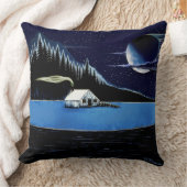 "キャビンby the Lake"装飾用クッションデザイン。 クッション (ブランケット)