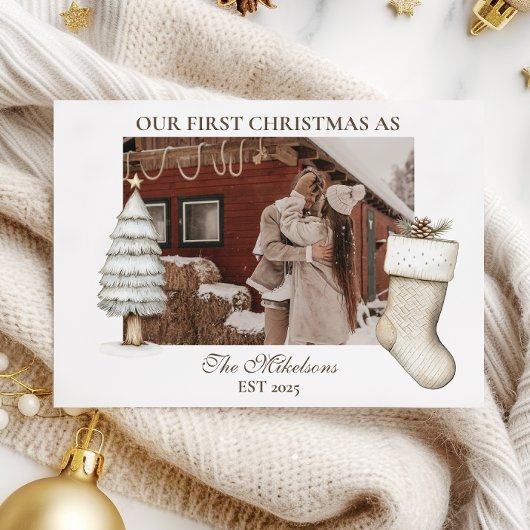 キャビ素朴ン初めてのクリスマスカップルの写真 シーズンカード