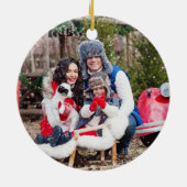 キャビ素朴ン |初めてのクリスマス新しい家庭用セラミックまたは セラミックオーナメント (裏面)