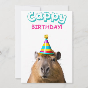 キャピおもしろいバラプン誕生日カード
