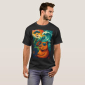 キャピおもしろいバラミームセルフィー漫画 Tシャツ (正面フル)