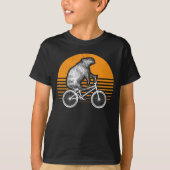 キャピおもしろいバラ乗用バイクレトロケイピラ自転車 Tシャツ (正面)