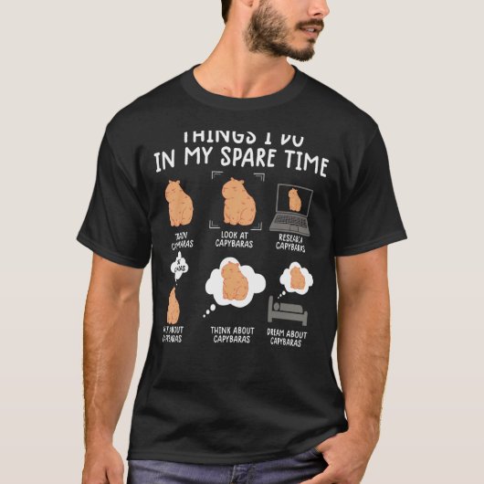キャピおもしろいバラ動物愛好家齧歯可愛いクート Tシャツ (正面)