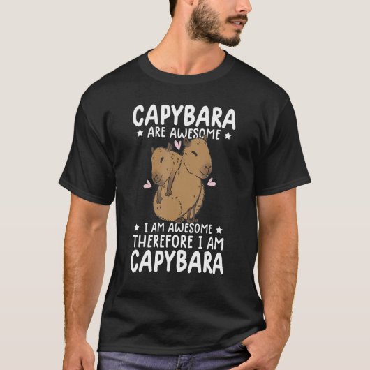 キャピおもしろいバラ動物愛好家齧歯可愛いクート Tシャツ (正面)