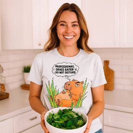 キャピおもしろいバラ「プロフェッショナルグラスイーター Tシャツ