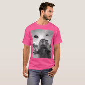 キャピおもしろいバラUfoエイリアンおもしろい 風変わり Tシャツ (正面フル)