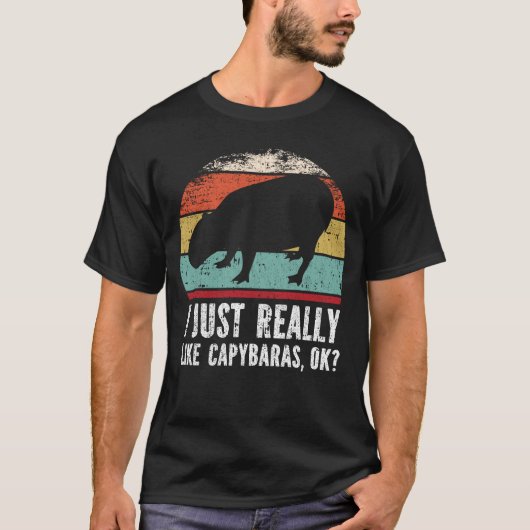 キャピおもしろいーバラスは本当に好き? Tシャツ (正面)