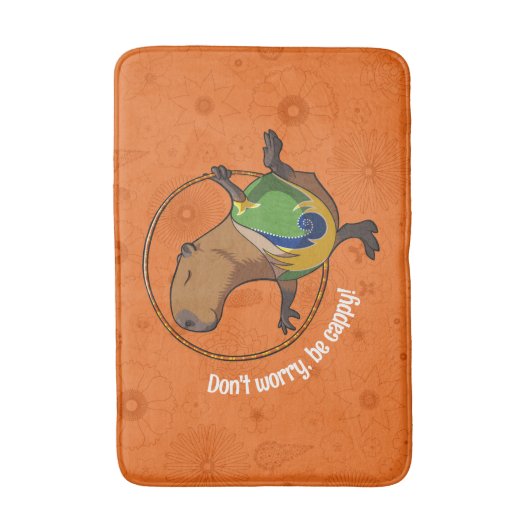 キャピおもしろいーバラ心配しないでキャピー漫画 バスマット (正面縦)