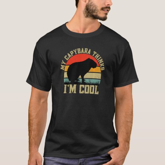 キャピカッコいいバラのジャイアント齧歯動物 Tシャツ (正面)