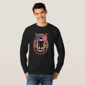 キャピクールバラ米国国旗のサングラスUsアメリカ Tシャツ (正面フル)