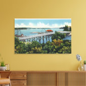 キャピタルアイランドニュー足ブリッジビュー キャンバスプリント (インサイチュ (リビング))