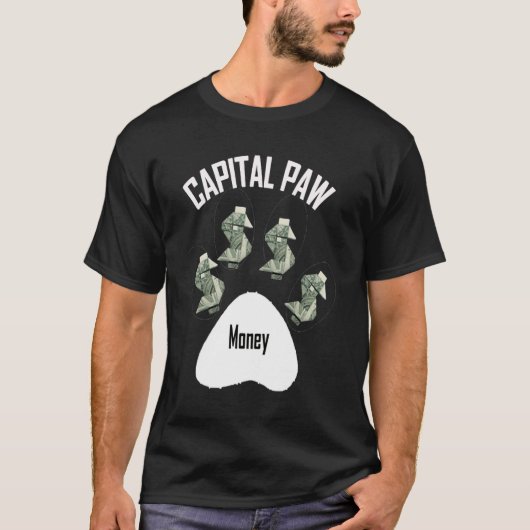 キャピタルポーの犬のお金 Tシャツ (正面)
