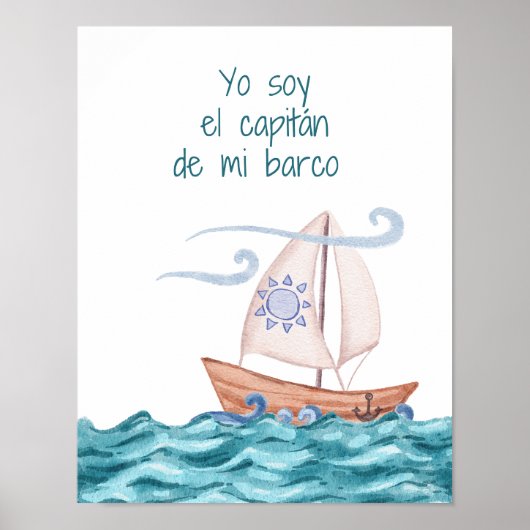 キャピタンデバルコキャプテン男の赤ちゃん子供部屋ウォールアート ポスター (正面)