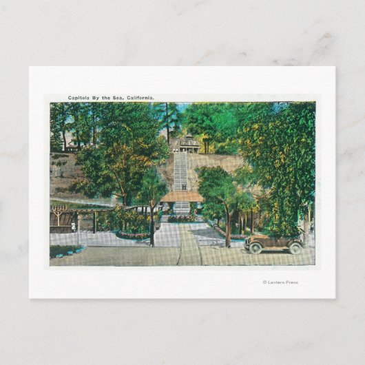 キャピトラの階段の眺め キャピトラ、カリフォルニア州 ポストカード (正面)