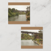 キャピトラ風光明媚な水路と橋 スクエア名刺 (正面/裏面)