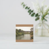 キャピトラ風光明媚な水路と橋 スクエア名刺 (スタンド正面)