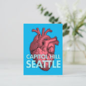キャピトルヒルシアトルハートラブポストカード ポストカード (スタンド正面)