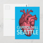 キャピトルヒルシアトルハートラブポストカード ポストカード (正面/裏面)