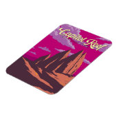 キャピトルリーフナショナルパークイラストレーショントラベルアート マグネット (左側)