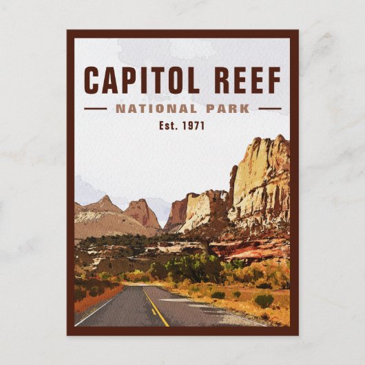 キャピトルリーフナショナルパークカテドラルバレーループ ポストカード (正面)