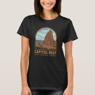 キャピトルリーフナショナルパークカテドラルバレーレトロ Tシャツ
