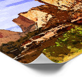 キャピトルリーフナショナルパークユタデザートウォーター色 ポスター (角)