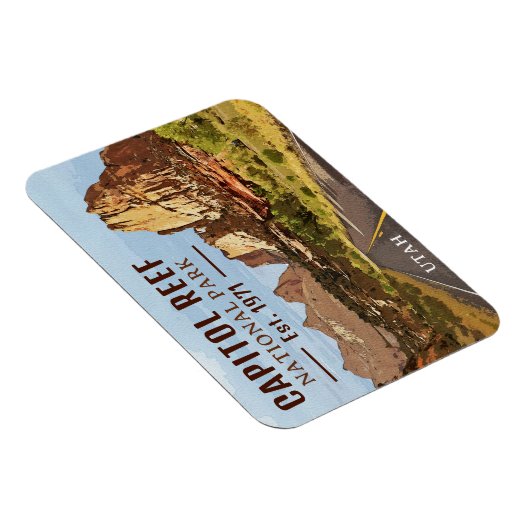 キャピトルリーフナショナルパークユタデザートウォーター色 マグネット (右側)