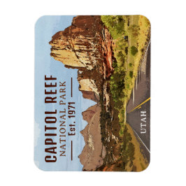 キャピトルリーフナショナルパークユタデザートウォーター色 マグネット