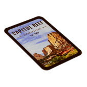 キャピトルリーフナショナルパークユタデザートウォーター色 マグネット (右側)