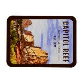 キャピトルリーフナショナルパークユタデザートウォーター色 マグネット (横)