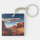 キャピトルリーフナショナルパークユタデザートヴィンテージ キーホルダー (裏面)