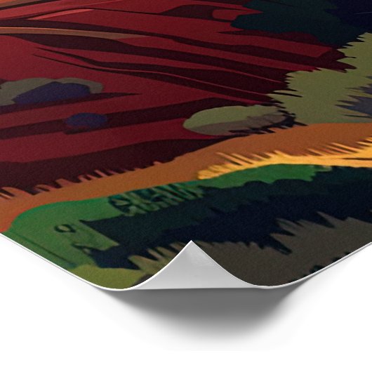 キャピトルリーフナショナルパークユタデザートヴィンテージ ポスター (角)