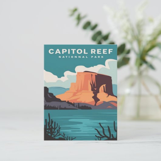 キャピトルリーフナショナルパークユタレトロ旅行 ポストカード (スタンド正面)