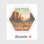 キャピトルリーフナショナルパークユタヴィンテージトラベル シール (シート)