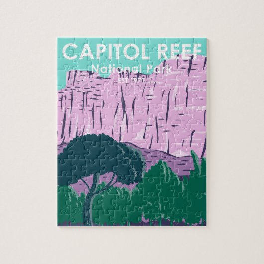 キャピトルリーフナショナルパークユタヴィンテージ ジグソーパズル (縦)