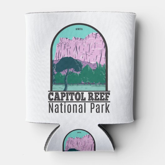 キャピトルリーフナショナルパークユタヴィンテージ 缶クーラー (正面)