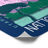 キャピトルリーフナショナルパークユタ動揺してレトロ ポスター (角)