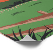 キャピトルリーフナショナルパークランチヴィンテージ ポスター (角)