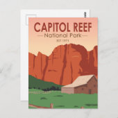 キャピトルリーフナショナルパークランチヴィンテージ ポストカード (正面/裏面)