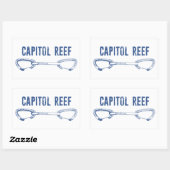 キャピトルリーフロック登山クイックドロー 長方形シール (シート)