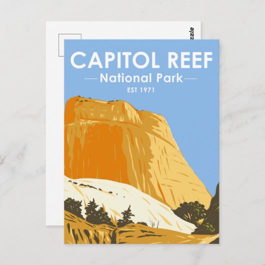 キャピトルリーフ国立公園ユタゴールデン玉座 ポストカード (正面/裏面)