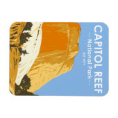 キャピトルリーフ国立公園ユタゴールデン玉座 マグネット (横)