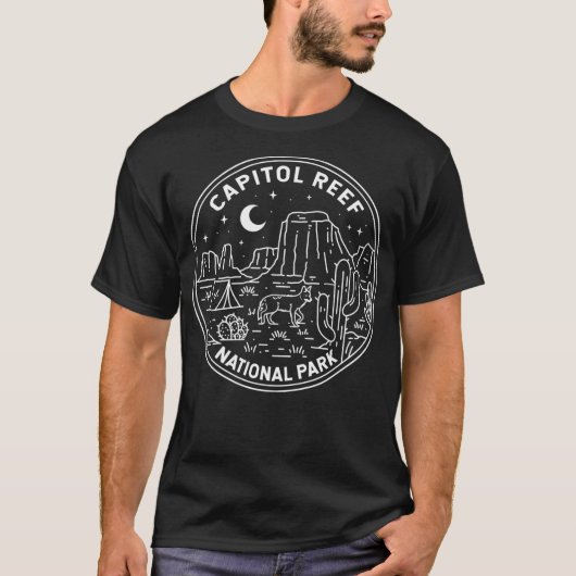 キャピトルリーフ国立公園ユタモノリンミニマリス Tシャツ (正面)