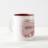 キャピトルリーフ登山カラビナー ツートーンマグカップ (正面左)