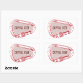 キャピトルリーフ登山カラビナー 長方形シール (シート)