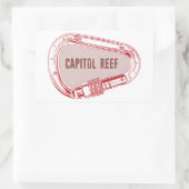 キャピトルリーフ登山カラビナー 長方形シール (バッグ)