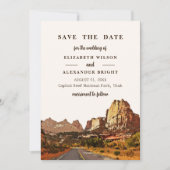 キャピトルリーフNPユタデザートウォーター結婚カラー 招待状 (正面)