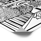 キャピトル建物テキサス州カラーリングページアート ポスター (角)