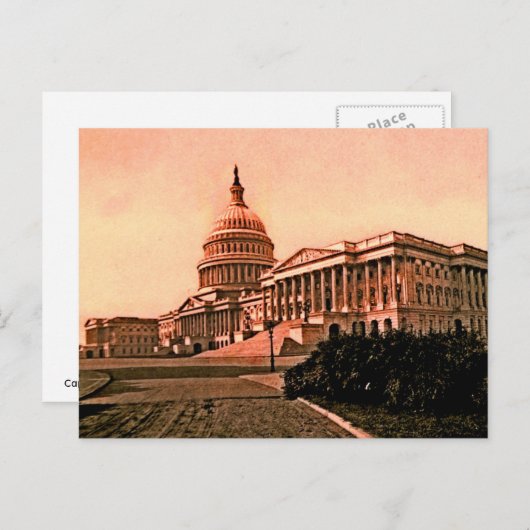 キャピトル建物ワシントンDCヴィンテージアメリカ ポストカード (正面/裏面)